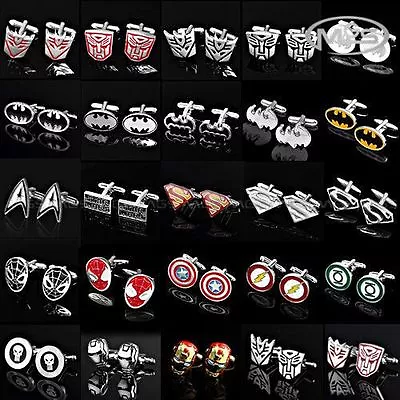 £3.41 • Buy NEW Super Hero Cufflinks Mens Wedding Novelty Superhero Cuff Links In Stock Gift