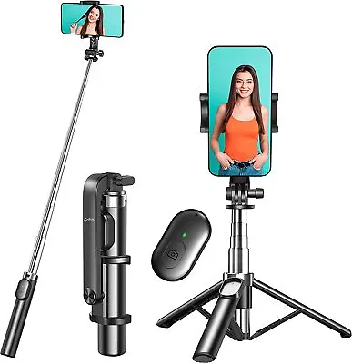 Selfie Stick 4 In 1 Tripod With Bluetooth Remote 360° Rotation Extendable  • £16.89