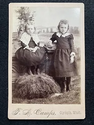 Antique Olympia Washington WA Cute Children Cabinet Photo Card • $12.95
