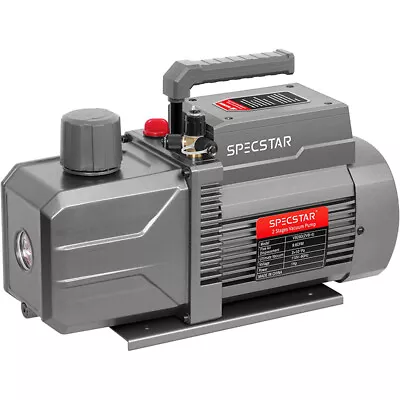 $199.99 • Buy 110V 9.6 CFM 1 HP Dual-Stage Rotary Vane HVAC Air Vacuum Pump With Oil Bottle