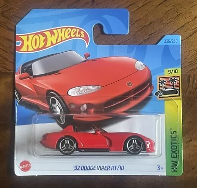 2023 Hot Wheels ‘92 Dodge Viper RT/10 236/250 Red HW Exotics 9/10 - SHORT CARD • $3