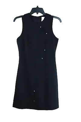 Womens Versace Jeans Couture Black Dress Size 28/42 Italy Cut Outs With Charms • $98.99