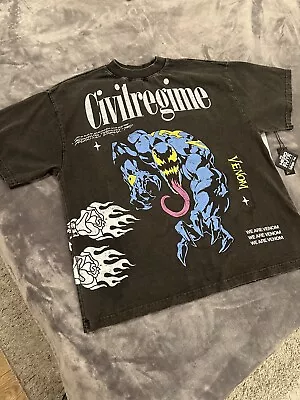 Civil Regime Venom I NEED TO BE FREE 199X OVERSIZED TEE IN VINTAGE ASHES Size S • $75