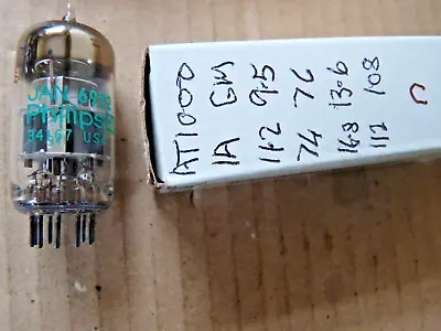 Philips JAN 6922 ECC88 C Date Packed 5-84 NOS Valve Tube AT1000 Tester NOV19A • £40