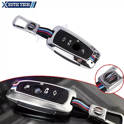 Hard Zinc Alloy Remote Key Holder Shell W/Keychain For BMW 1 3 4 5 X3 X4 M5 M6 • $42.12