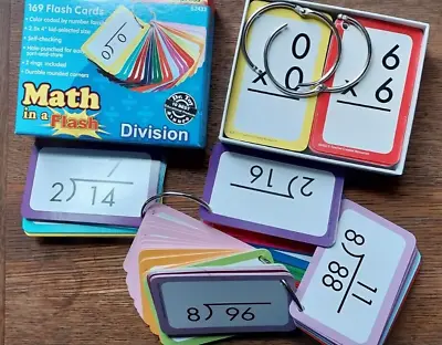 Lot Of 2 Edupress Math In A Flash Cards Multiplication And Divsion 338 Cards • $11.99