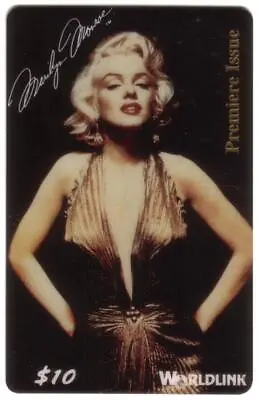 $10. Marilyn Monroe 'Premiere Issue' Gold V-Cut Dress & Hands On Hips Phone Card • $56.38