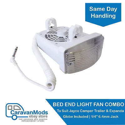 $84.99 • Buy Jayco Bed End Light & Fan Combo - Camper Trailer, Expanda & Base Station Caravan