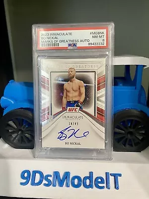 2023 Panini Immaculate UFC Bo Nickal Marks Of Greatness RC Auto /49 PSA 8 NM-MT • $298.88