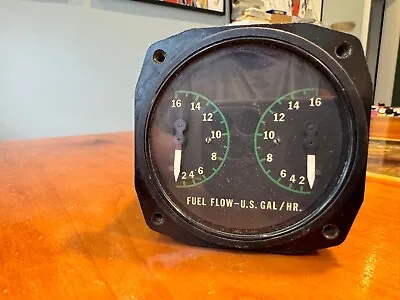 VINTAGE Aero Marine Dual Fuel Flow Indicator - Gal/Hr Tested  Functional  26821 • $49