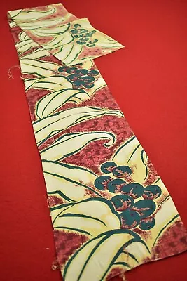 Vintage Japanese Fabric Cotton Antique Boro Patch Kusakizome Dyed 49.2 /KP83/45 • $2.99