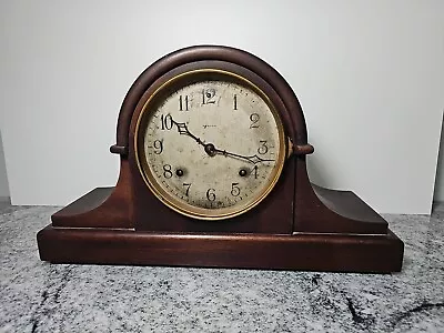 ANTIQUE 1920s ANSONIA Tambour Mantle Clock B24 Movement Parts/Repair Runs. • $125