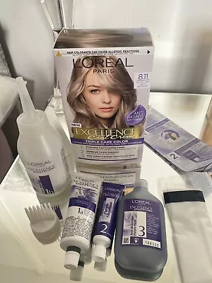 L'OREAL PARIS EXCELLENCE Cool Crème Hair Dye Ultra Ash Light Blonde 8.11 • £11.99