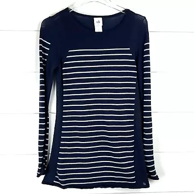 CABI Size S 3367 Regiment Pullover Striped Lightweight Top Navy • $25.41