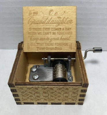 $9.99 • Buy Small Wooden Music Box You Are My Sunshine From Grandma To Granddaughter