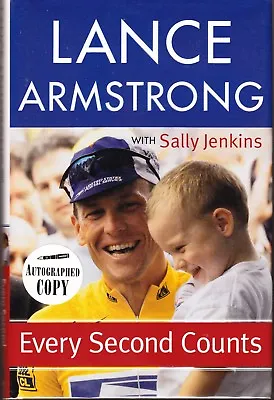 £145.37 • Buy LANCE ARMSTRONG SIGNED AUTO Every Second Counts HC BOOK PSA/DNA