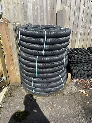 Perforated Land Drainage Pipe - 100mm (4 ) 25 Meters Coil • £45