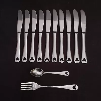 Lot 12 Pcs Disney Mickey Mouse Silverware Flatware Stainless Knife Fork Spoon • $45