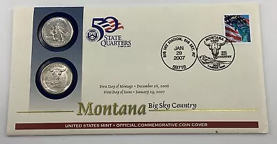 2007 United States Mint Montana State Quarter Cover Philadelphia And Denver BU • $3