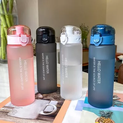 780ml Plastic Gym Sports Water Bottle BPA Free Leakproof Drinking Mug Men Womens • £6.79