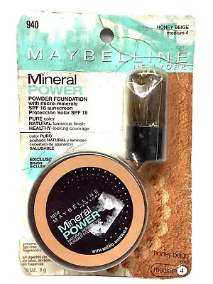 Maybelline 940 Honey Beige Medium Spf 18 Mineral Power Foundation 0.28oz • $28.98