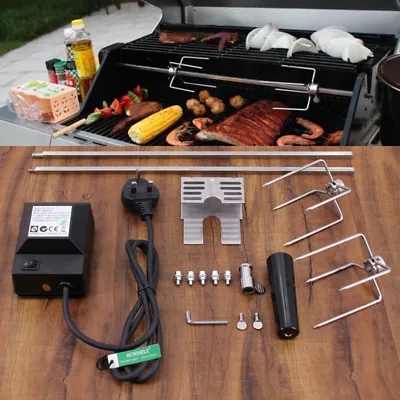 £52.74 • Buy Char-Broil Grill Rotisserie Spit Rod Steel BBQ Electric Tool