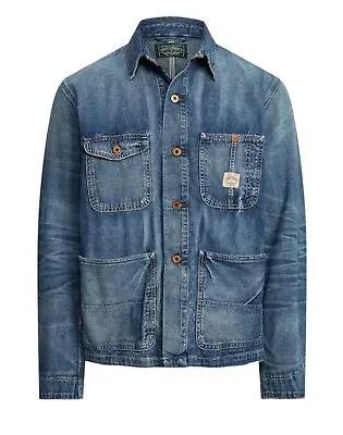 Polo Ralph Lauren Polo Country Distressed Lightweight Denim Jacket NWT Sz.XXL • $165