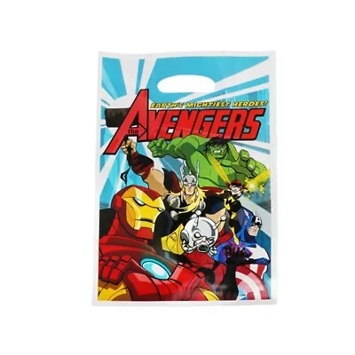 10 Marvel Avengers Birthday Party Gift Bag Superhero Sweets Favour Bag Loot Bag • £2.98