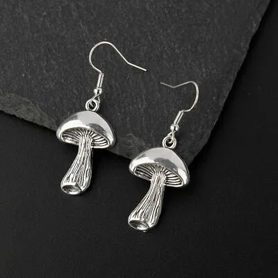 Elegant 925 Sterling Silver New Women Fashion Mushroom Charms 2  Hook Earrings • $13.74