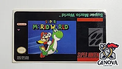 Super Mario World Snes Replacement Game Label Sticker Precut • $5.36