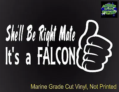 $6.90 • Buy FALCON Gt Ute Accessories Funny Car Stickers RIGHT 200mm For Ford