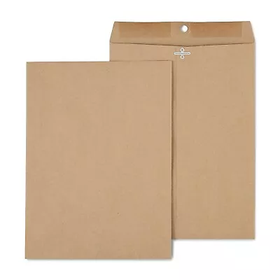 Staples Clasp & Moistenable Glue #10 Catalog Envelope 9  X 12  Natural Brown • $19.67