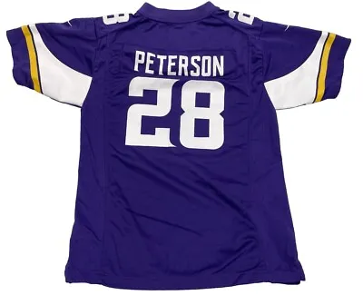 Minnesota Vikings Adrian Peterson Reebok NFL Vintage Jersey Youth Boys L 14-16 • $16.79