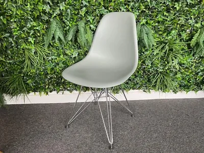 Vitra Eames DSR Chair In Light Grey With Chrome Base • £200