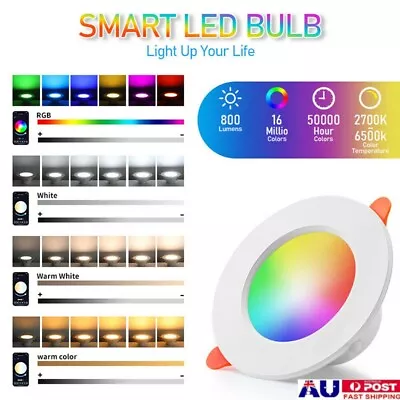 1-10PCS 10W Smart RGB CCT Bluetooth LED Downlight Dimmable For Google Home Alexa • $138.99