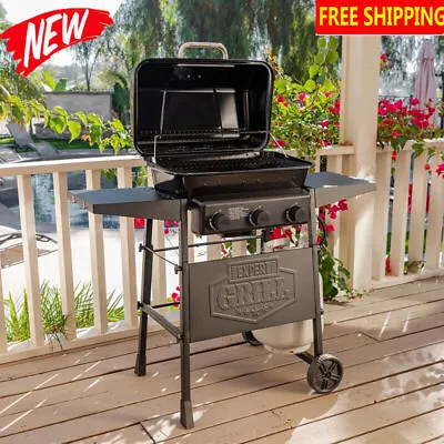 Camping BBQ Barbecues Garden Party Outdoor Cooking 3 Burner Propane Gas Grill • $144