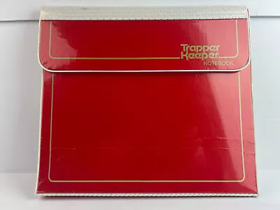 Vintage 1980's Red Mead Trapper Keeper 3 Ring Binder Notebook W/ 5 Folders • $19.99