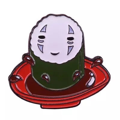 Anime No Face Man Sushi Cute Metal Enamel Badge Brooch Pin • $3.99