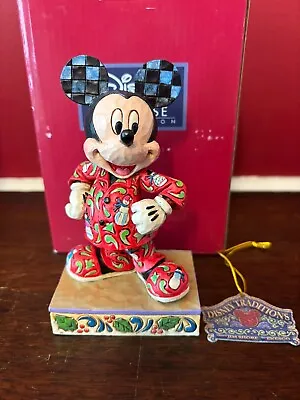 Jim Shore Disney MAGICAL MORNING 4057935 Mickey Mouse In Pajamas RARE O • $49.99