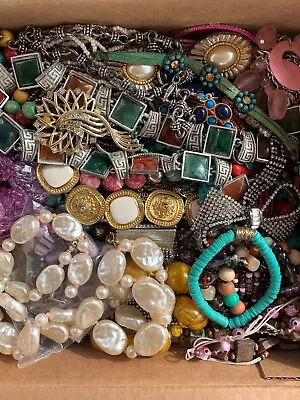 6 Lb Junk/Wear Bulk Jewelry Lot Tangled Craft Repair Broken Harvest Scrap Beads • $29.99