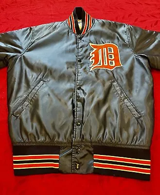 VTG 1984 Detroit Tigers  Zip Up Dugout Jacket Size Mens Medium • $84