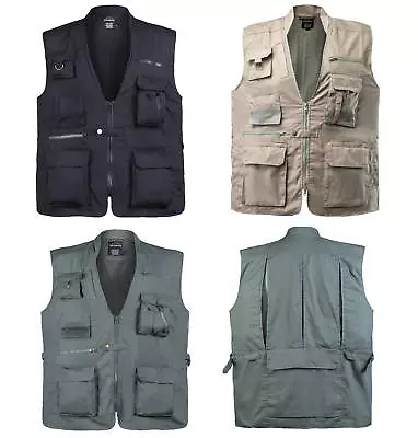 Concealed Tactical Vest Safari Explorer Travel Fishing Hunting Camping Vest • $27.99