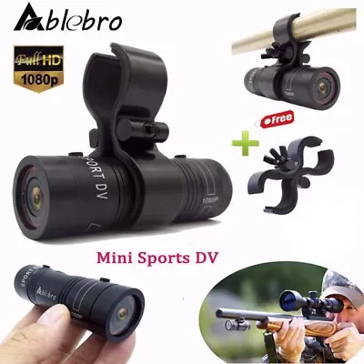 Sport Hunting Camcorder Action Helmet Camera 1080P For Shotgun Rifle DV+Gun Clip • £95.39