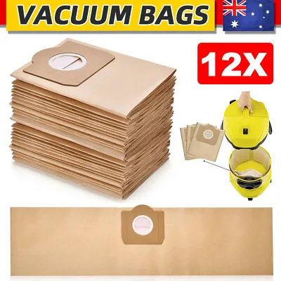 12x Vacuum Bags For KARCHER WD 3 WD3.5P Premium MV3 MV3P A2504 WD3.300M WD3.330M • $25.13