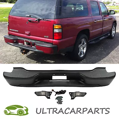 Black Steel Rear Bumper For 00-06 Chevrolet Tahoe Suburban 1500 2500 GMC Yukon  • $141.49