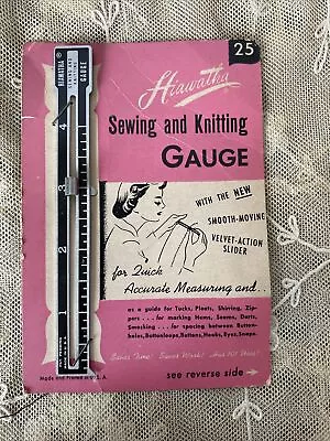 Vintage NOS Hiawatha Sewing And Knitting Gauge 6” David Traum Company Inc USA • $14.95