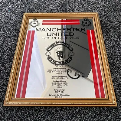 Manchester United Vintage Football Mirror - 1990s Before Premier League (1 Of 2) • £60