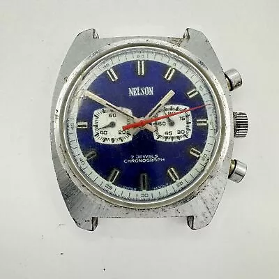 Vintage Nelson Men's Mechanical Chronograph Wristwatch Lapanouse Swiss • $110