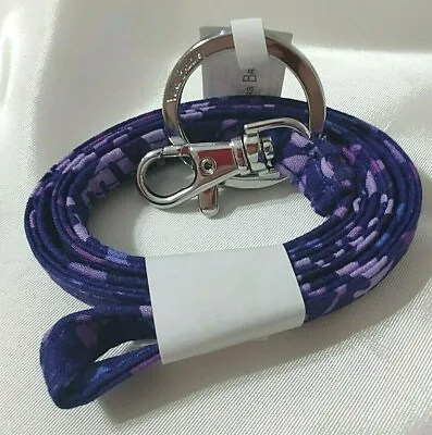 Vera Bradley's ID LANYARD In PAISLEY AMETHYST W Key Ring And Lobster Clasp NWT • $14.99
