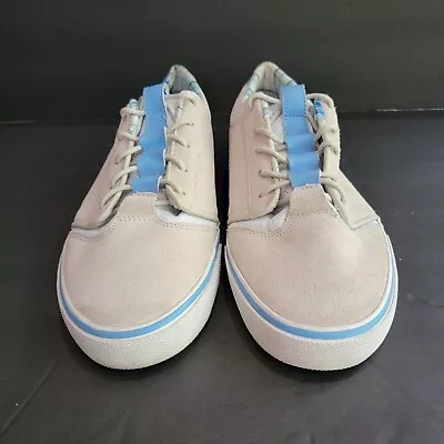 Radii Lunchbox FM1050 Mens 11 White Gray Blue Suede Low Lifestyle Sneakers Shoes • $18.97